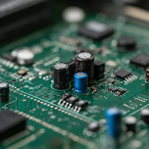 Electronic components scattered